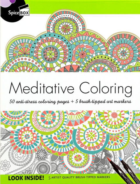 Meditative Coloring: 50 Anti-stress Coloring Pages + 5 Art Markers By SpiceBox, Other Format Barnes & Noble® Meditative Coloring: 50 Anti-stress Coloring Pages + 5 Art Markers By SpiceBox, Other Format Barnes & Noble®