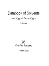 Title: Databook of Solvents, Author: George Wypych