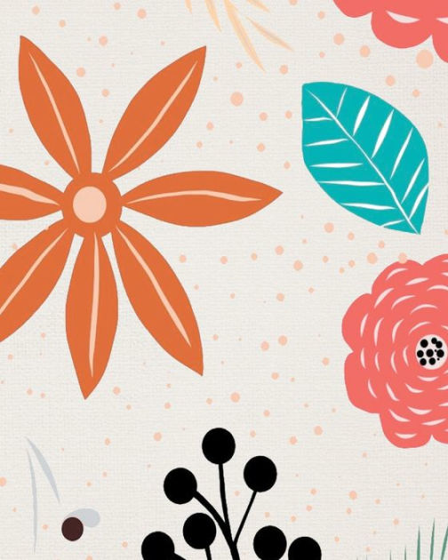 Notebook with Flower Pattern Cover 8 x 10 inches, lined paper, 100