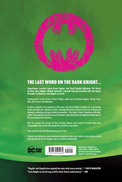 Batman: Last Knight on Earth (B&N Exclusive Edition)
