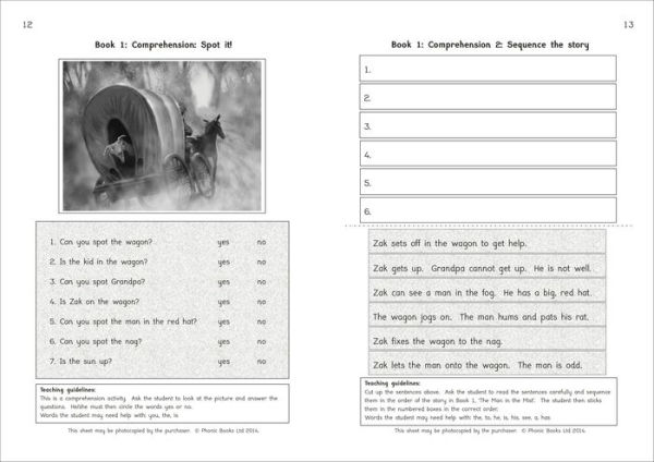 Phonic Books Magic Belt Activities: Activities Accompanying Magic Belt Books for Older Readers (CVC, Consonant Blends and Consonant Team