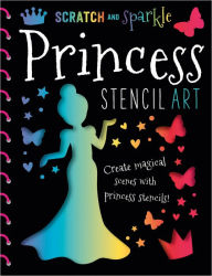 Scratch and Sparkle Princess Stencil Art