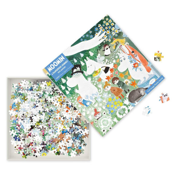 Adult Sustainable Jigsaw Puzzle Moomin: A Dangerous Journey: 1000-pieces. Ethical, Sustainable, Earth-friendly