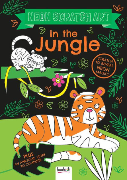 Scratch Art Fun: in The Jungle; Hardcover; Author - Bookoli