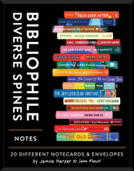 Title: Bibliophile Diverse Spines Notes: 20 Different Notecards & Envelopes