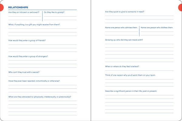 A Writer's Journal for Creating Characters: Quick Prompts for Novelists, Screenwriters, Playwrights, Roleplayers & Storytellers