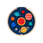 Alternative view 3 of Multi-Language Solar System Wooden Tray Puzzle