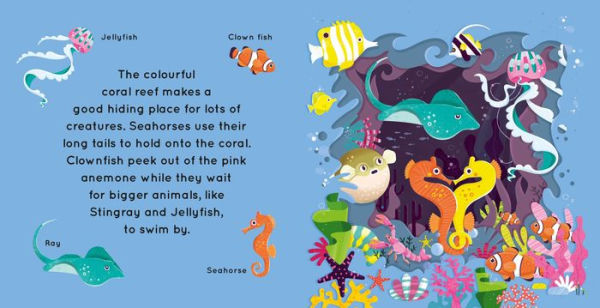 Little Paper Worlds: In the Ocean: 3-D Paper Scenes Board Book