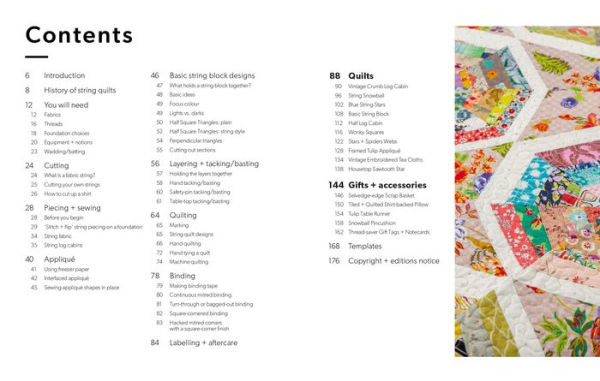 String Quilts: Sustainable patchwork projects using fabric scraps