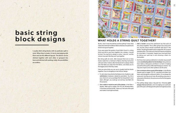 String Quilts: Sustainable patchwork projects using fabric scraps