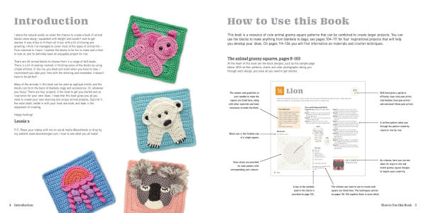 Animal Granny Squares: 40 cute crochet blocks to make into decorations, homewares, blankets and more