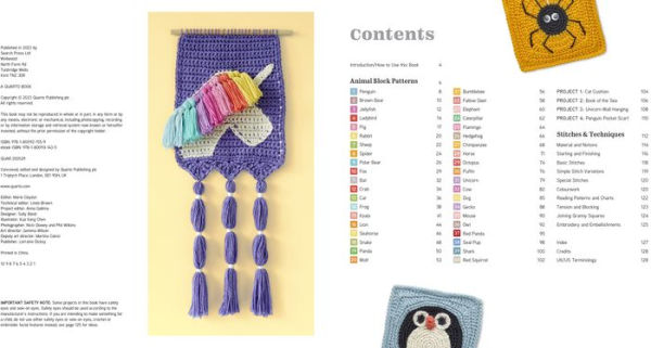 Animal Granny Squares: 40 cute crochet blocks to make into decorations, homewares, blankets and more