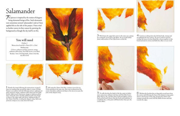 Painting Dragons: 5 fearsome step-by-step projects, plus outlines