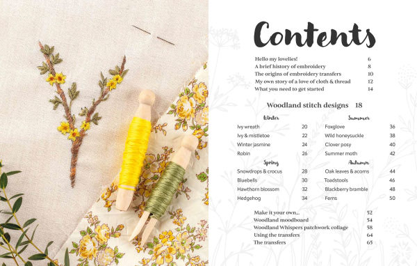 A Love of Cloth and Thread: Woodland Walks: Over 25 original embroidery designs with iron-on transfers