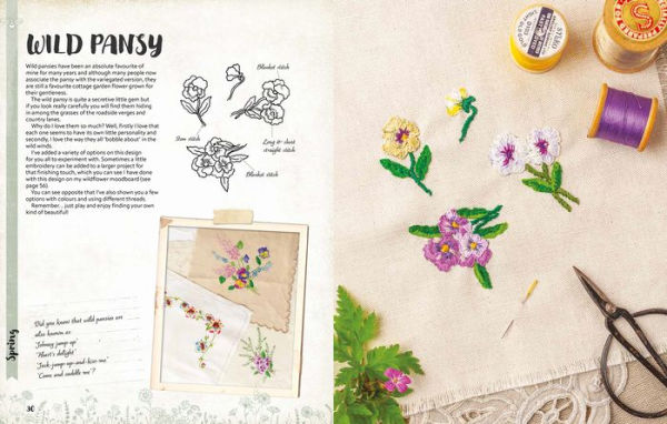 A Love of Cloth & Thread: Among the Wildflowers: Over 25 original embroidery designs with iron-on transfers