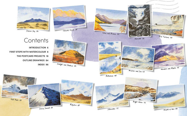 Ready to Paint Postcards: Mountains: 15 stunning watercolour paintings to create in just 30 minutes