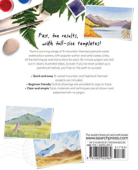 Ready to Paint Postcards: Mountains: 15 stunning watercolour paintings to create in just 30 minutes