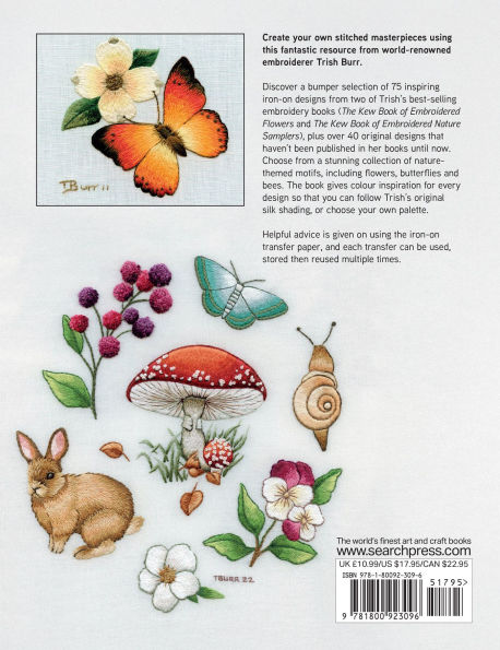 Trish Burr's Nature Embroidery Transfers: 75 iron-on designs