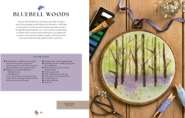 Needle Felting Art: 12 mixed-media woodland projects to paint and sew