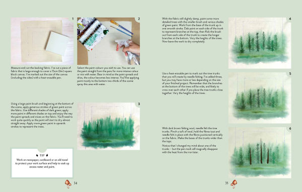 Needle Felting Art: 12 mixed-media woodland projects to paint and sew
