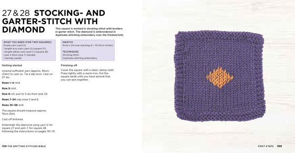 The Knitting Stitches Bible: 100 swatches to mix, match and make