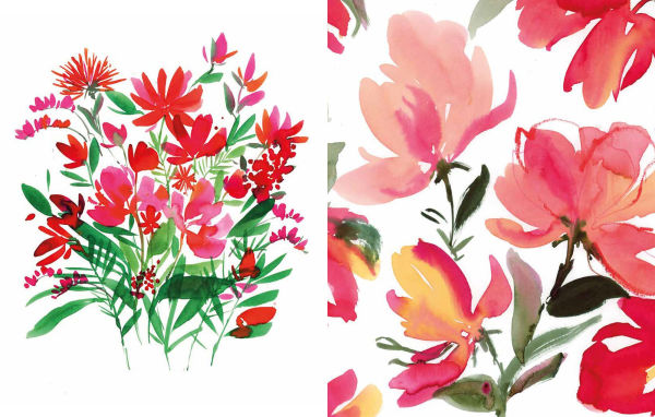 Reverse Coloring: Flowers: Add your own lines and doodles to create unique artworks