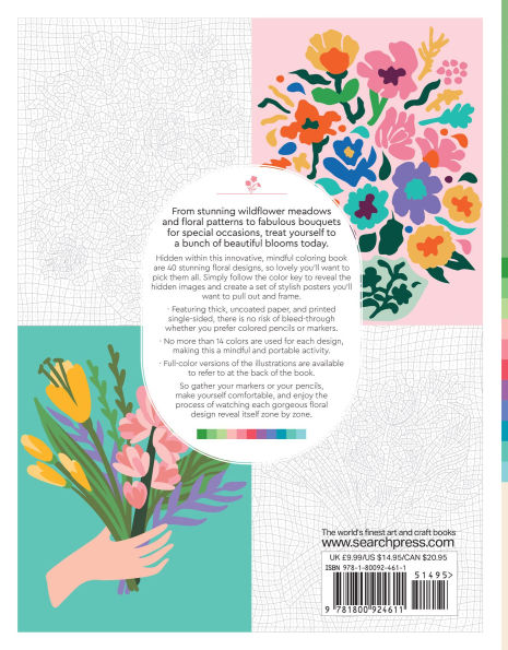 Color by Numbers Flowers and Bouquets: 40 mystery pictures to reveal