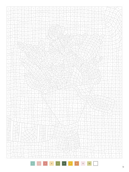 Color by Numbers Flowers and Bouquets: 40 mystery pictures to reveal