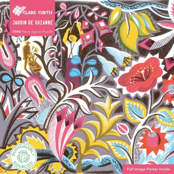 Adult Sustainable Jigsaw Puzzle Clare Curtis: Jardin de Suzanne: 1000-pieces. Ethical, Sustainable, Earth-friendly