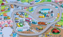 Alternative view 3 of Wind-Up Busy Car