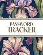 XL Large Print Password Tracker (Purple Irises on Navy): 8x10 450+ Alphabetical Password Logbook for Easy Organization; Perfect for Seniors with its 16 pt Font!