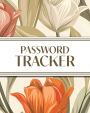 XL Large Print Password Tracker (Autumnal Warm Tone Tulips): 8x10 450+ Alphabetical Password Logbook for Easy Organization; Perfect for Seniors with its 16 pt Font!