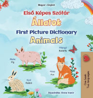 Title: First Picture Dictionary - Animals (Hungarian English Bilingual Children's Book), Author: Kidkiddos Books