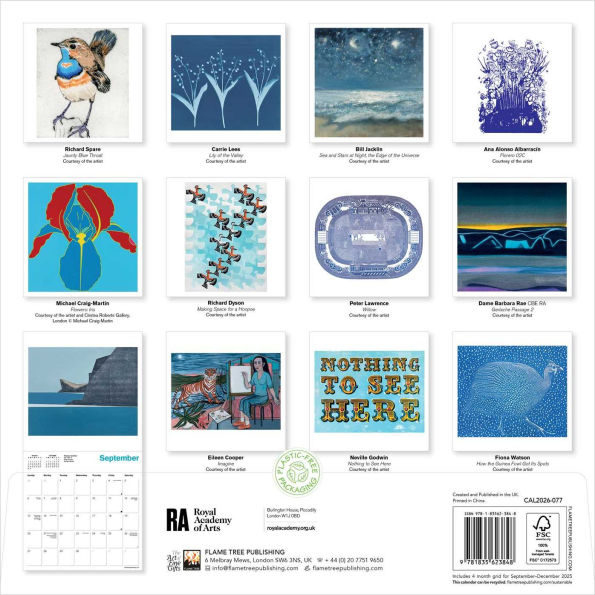 Royal Academy of Arts Wall Calendar 2026 (Art Calendar)