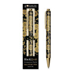 Alternative view 1 of Uematsu Hobi: Black & Gold Chrysanthemums Boxed Decorative Ballpoint Pen
