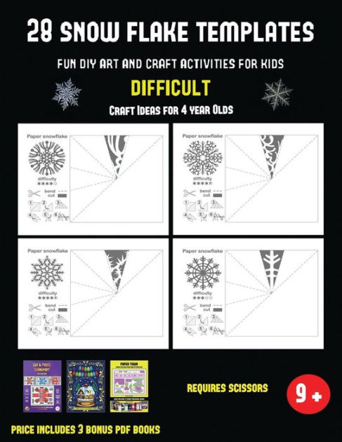 Craft Ideas for 4 year Olds (28 snowflake templates - Fun DIY art and