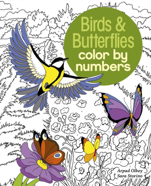 Color by Number Adult Coloring Book: Large Print Flowers, Birds and Animals Coloring  Book For Adults by Nature Colors, Paperback