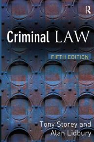 Title: Criminal Law, Author: Tony Storey
