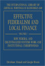Effective Federalism and Local Finance