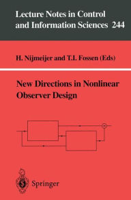 Title: New Directions in Nonlinear Observer Design, Author: Henk Nijmeijer
