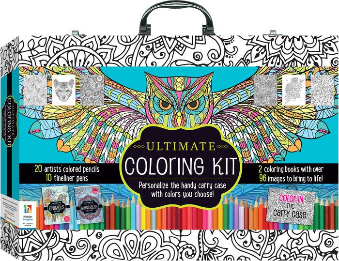 Kaleidoscope Ultimate Colouring Carry Case: Nature - Kits - Adult Colouring  - Adults - Hinkler