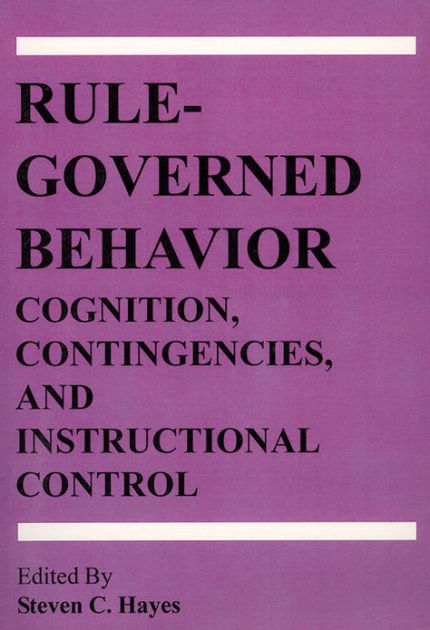 Rule-Governed Behavior: Cognition, Contingencies, And Instructional ...