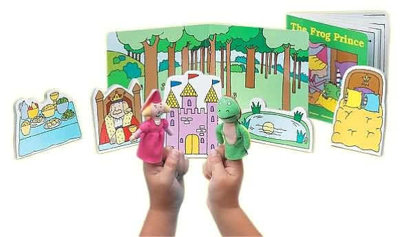 The Frog Prince Board book and Puppet Theater