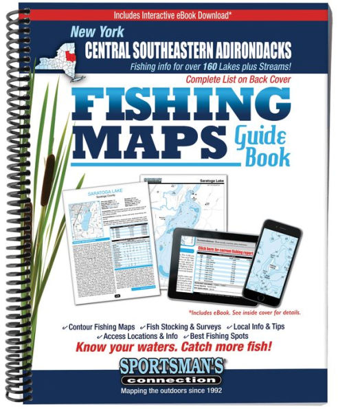 Central Southeastern Adirondacks New York Fishing Map Guide