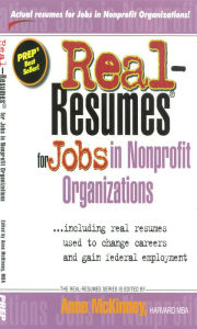 Title: Real-Resumes for Jobs in Nonprofit Organizations, Author: Anne McKinney