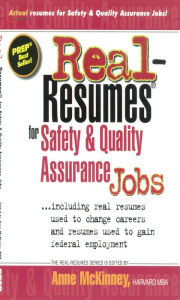 Title: Real-Resumes for Safety & Quality Assurance Jobs, Author: Anne McKinney