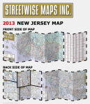 Alternative view 2 of Streetwise New Jersey Map - Laminated State Road Map of New Jersey - Folding Pocket Size Travel Map (2013)