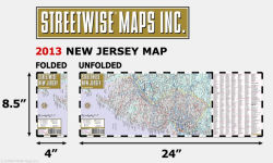 Alternative view 3 of Streetwise New Jersey Map - Laminated State Road Map of New Jersey - Folding Pocket Size Travel Map (2013)