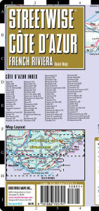 Streetwise Frence Riviera Map - Laminated Road Map of the French Riviera - Folding Pocket Size Travel Map (2013)
