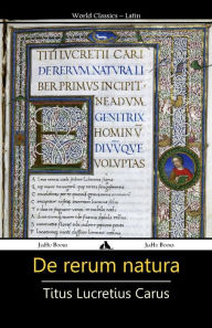 Title: De rerum natura, Author: Titus Lucretius Carus